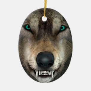 Wolf Ceramic Ornament