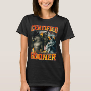 Wolf Certified Gooner Funny Bootleg Meme Dad Papa T-Shirt