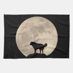 Wolf Chien Serviette Amoureux des chiens Art Tea D