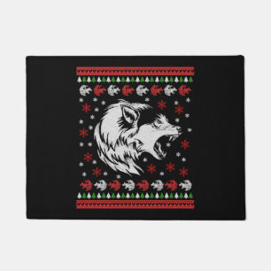 Wolf Christmas Doormat