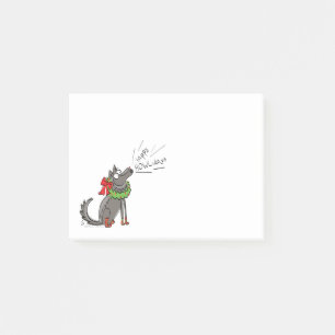 Wolf Christmas Funny Cute Kids Post-it Notes