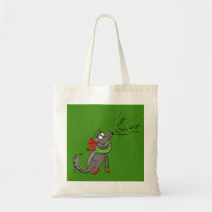 Wolf Christmas Funny Cute Kids Tote Bag