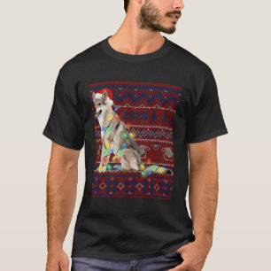 Wolf Christmas Lights Ugly Sweater Goat Lover Gift