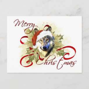 Wolf Christmas Postcards