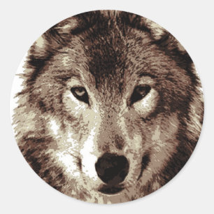 Wolf Classic Round Sticker