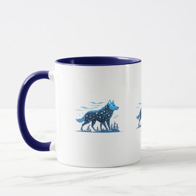 Wolf Clipping mask Mug (Left)