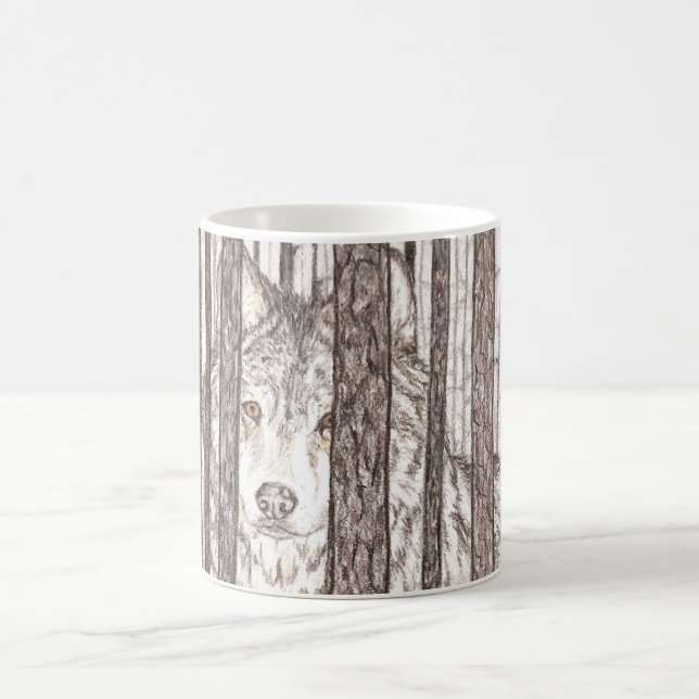 Wolf Coffe Mug Isolation (Center)
