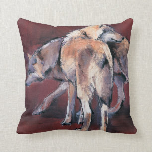 Wolf Composition 2001 Throw Pillow