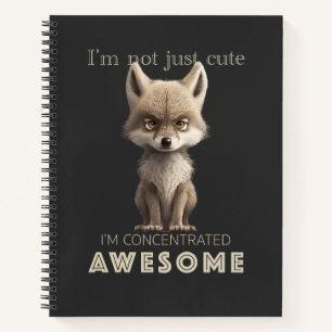 Wolf Concentrated Awesome Cute Adorable Funny Notebook