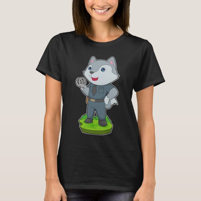Wolf Cop Handcuffs Police T-Shirt (Front)