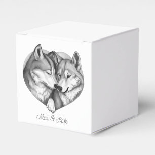 Wolf Couple Favor Box
