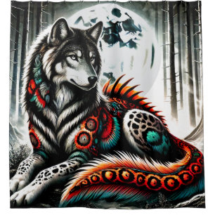 Wolf Creature Surreal Moonlit Striking Portrait