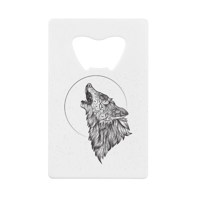 Wolf Credit Card Bottle Opener (Front)