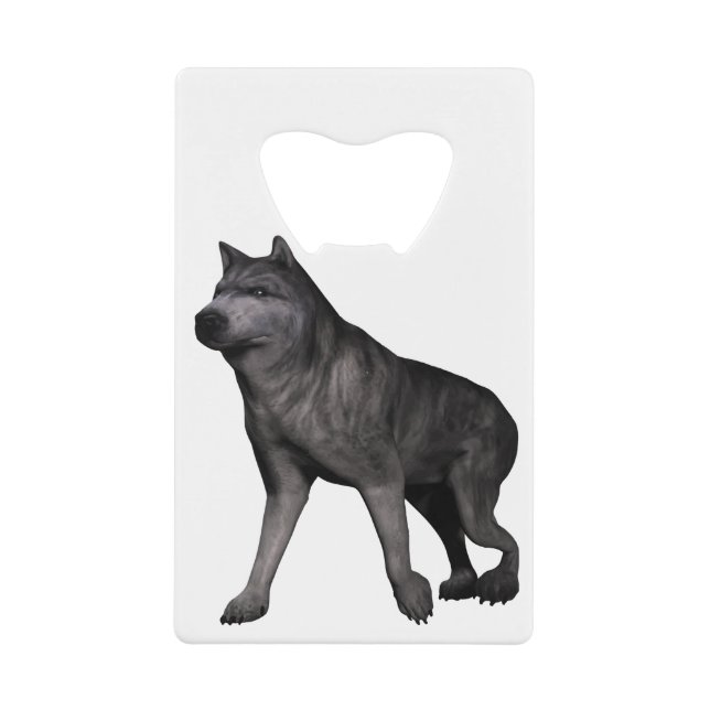 Wolf Credit Card Bottle Opener (Front)