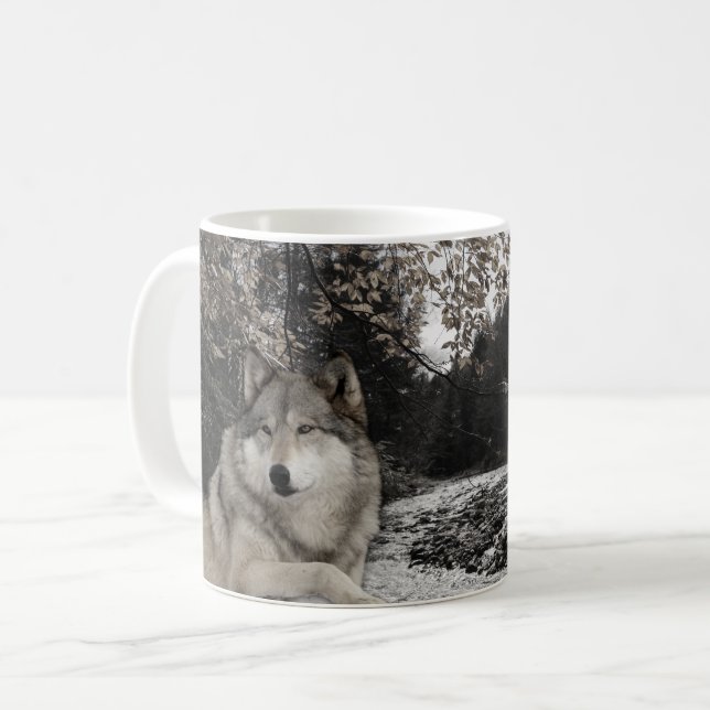 Wolf Creek Brook Forest Landscape Coffee Mug (Front Left)