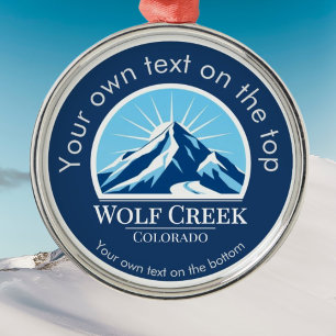 Wolf Creek Colorado medal Metal Ornament