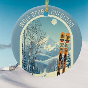 Wolf Creek Colorado ski souvenir Ceramic Ornament