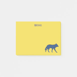 Wolf Customize your name on yellow background Post-it Notes
