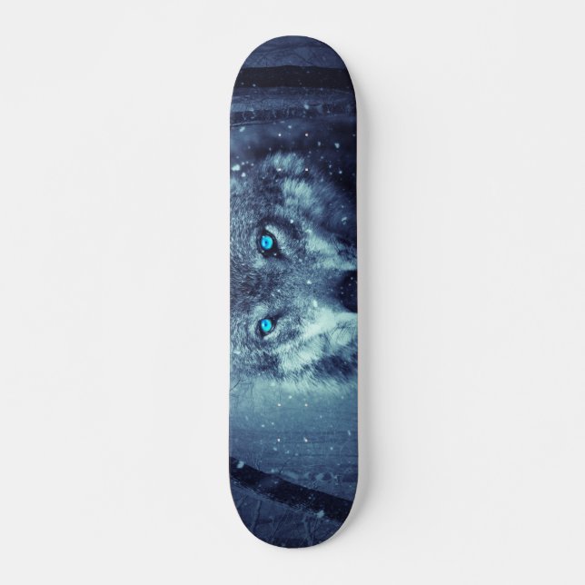 Wolf Dans Le Skateboard De Neige (Devant)