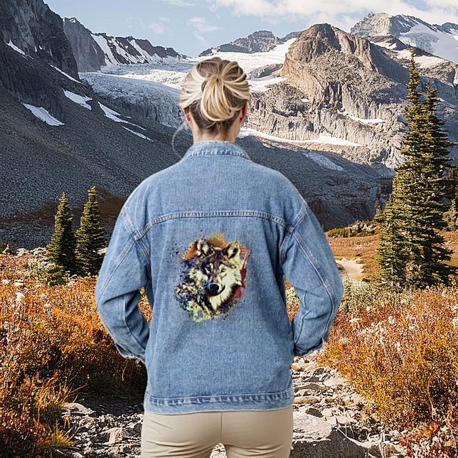Wolf  denim jacket (Creator Uploaded)