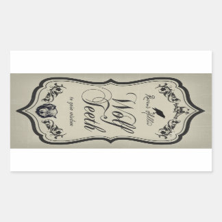 Wolf Dents Halloween Jar Sticker Étiquette