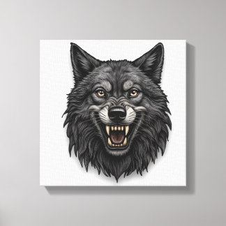 Wolf design canvas print