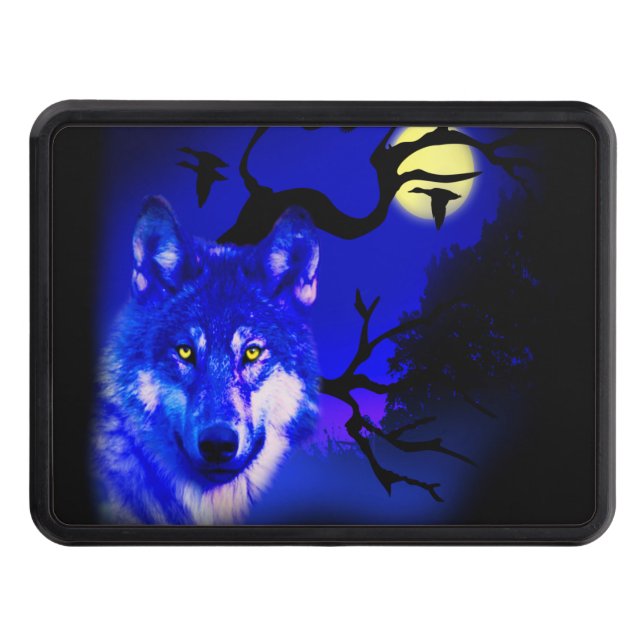 wolf design hitch cover (Front)