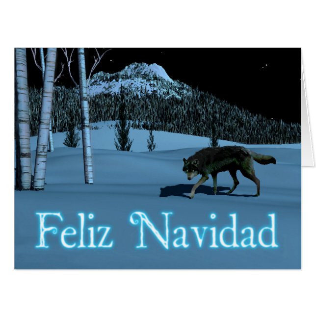 Wolf d'hiver - Feliz Navidad (Devant horizontal)