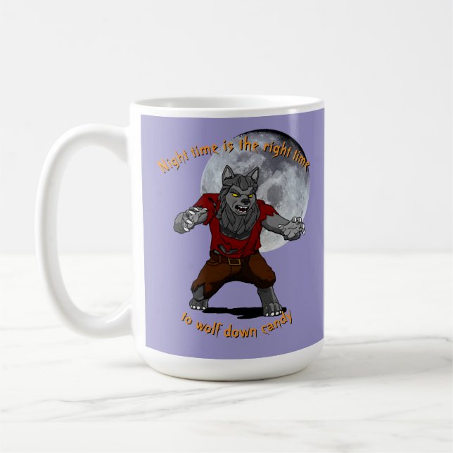 Wolf down candy - Werewolf Mug (Left)