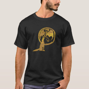 Wolf & Dragon or hommes noir t-shirt