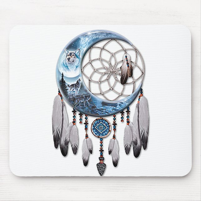 Wolf Dreamcatcher Mouse Pad (Front)