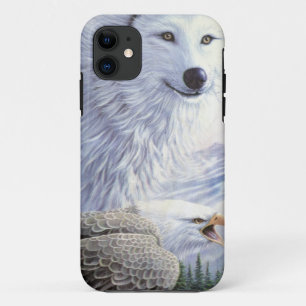 Wolf Eagle Animals Nature Park Office Business Art iPhone 11 Case