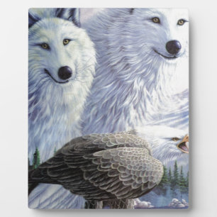 Wolf Eagle Animals Nature Park Office Business Art Plaque