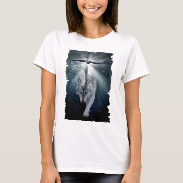 WOLF & EAGLE Wildlife Series T-Shirt (Front)