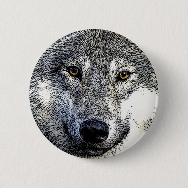Wolf Eyes Artwork 2 Inch Round Button (Front)