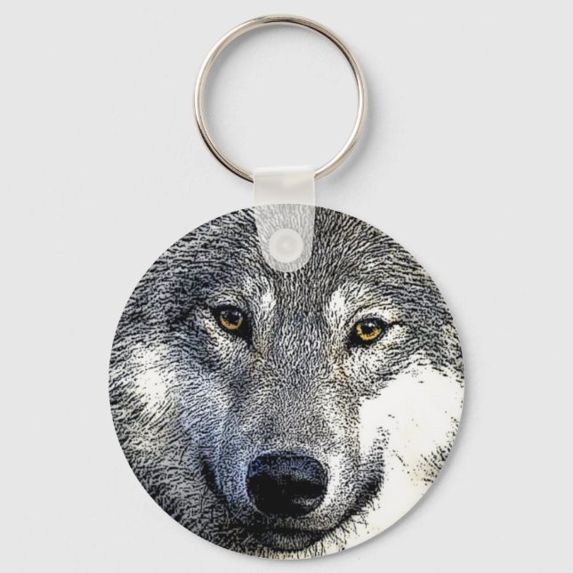 Wolf Eyes Artwork Keychain (Front)