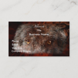 WOLF EYES Carte de visite de soutien à la faune