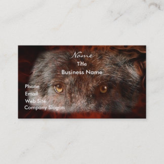 WOLF EYES Carte de visite de soutien à la faune