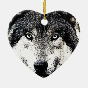 Wolf Eyes Ceramic Ornament