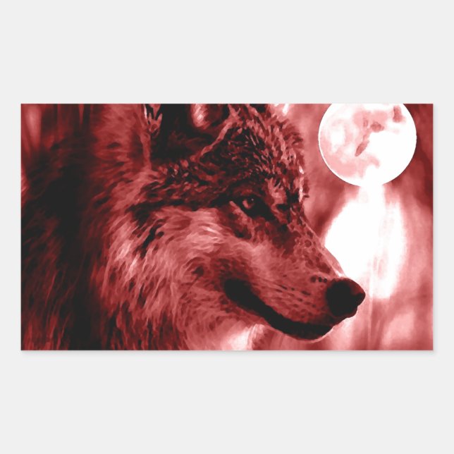 Wolf Eyes & Moon Sticker (Front)