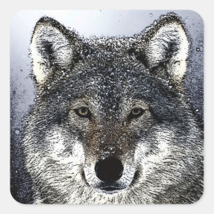 Wolf Eyes Square Sticker