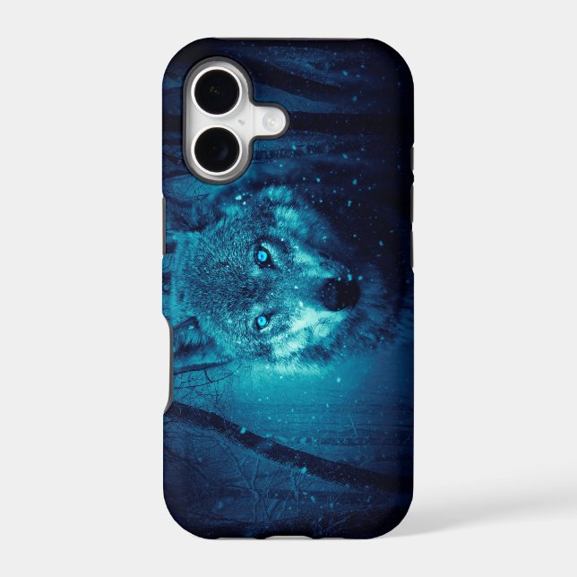 Wolf face in dark fantasy forest (Back)