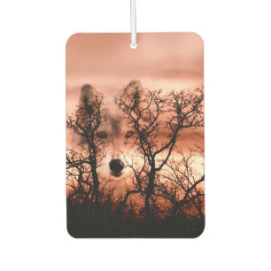 Wolf face totem air freshener