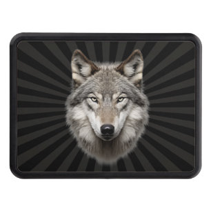 Wolf Face Trailer Hitch Cover