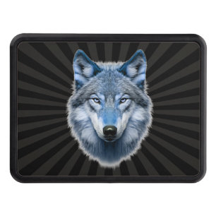 Wolf Face Trailer Hitch Cover