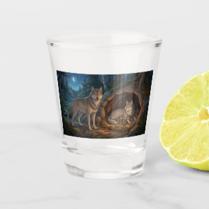 Wolf Family Shot Glass