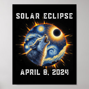Wolf Fans Totality Solar Eclipse 2024 Totality Tot Poster