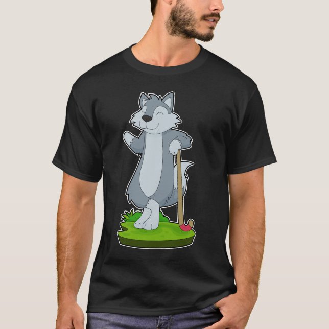 Wolf Field hockey Hockey stick T-Shirt (Front)