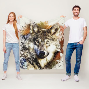 Wolf   fleece blanket