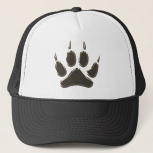 wolf footprint trucker hat